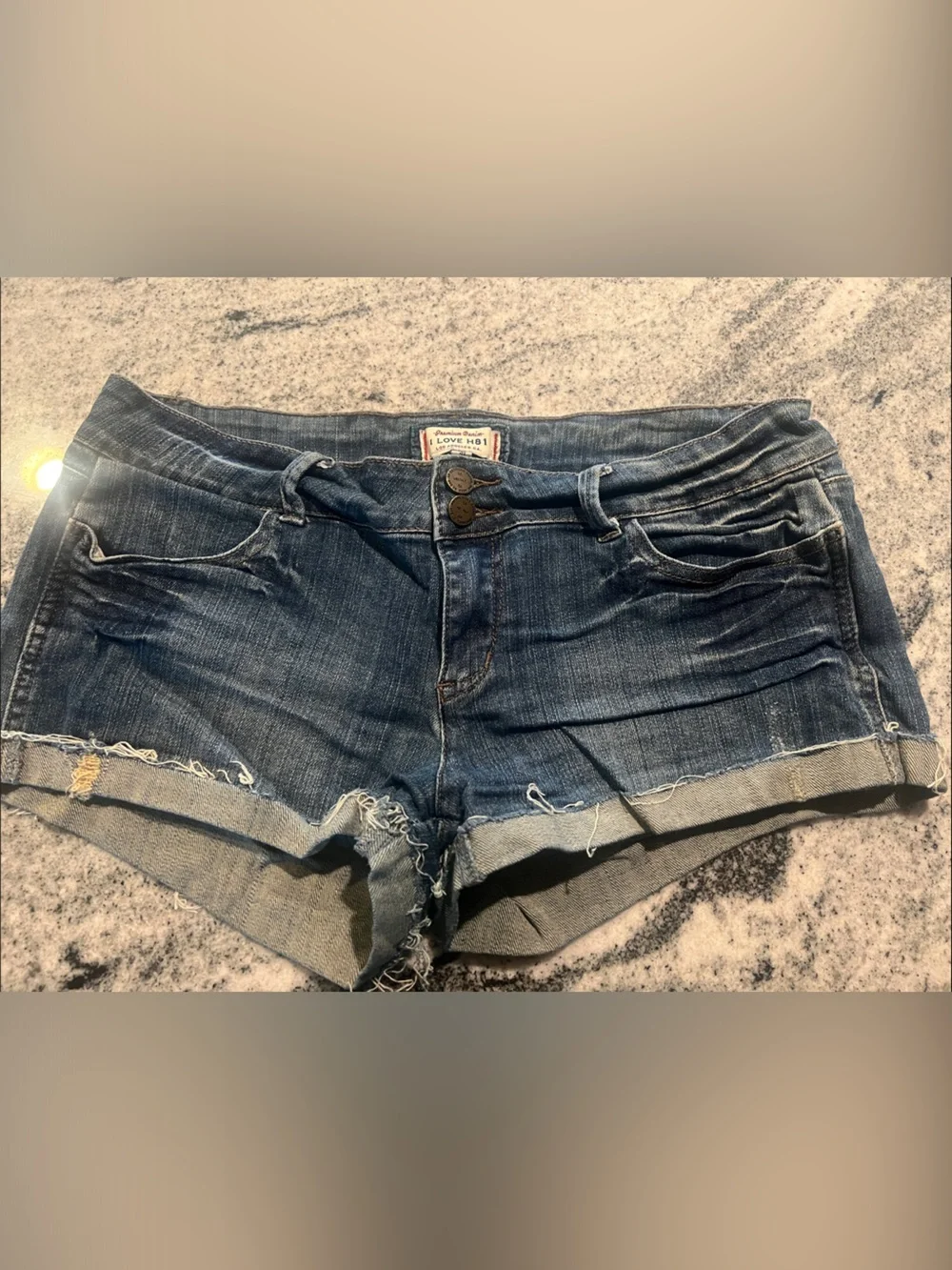 Women’s Blue Denim Shorts - Casual Cutoff Jean Shorts
